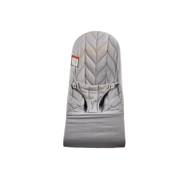 BabyBjorn Bouncer Bliss, Light Gray Cotton Petal Quilt, Light Gray Frame