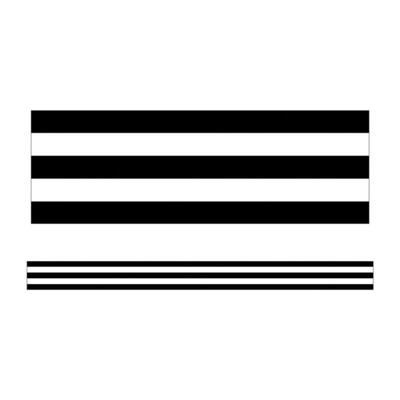Black & White Stripes Straight Border(C)