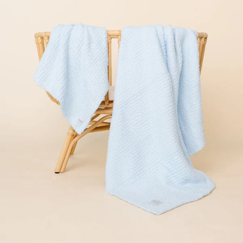 Chenille Blanket – Sky Blue