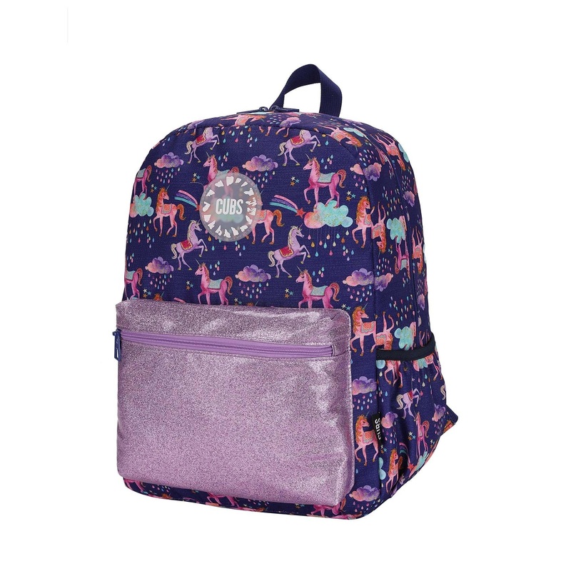 Cubs Navy Blue Baby Unicorn Glittery Junior Backpack