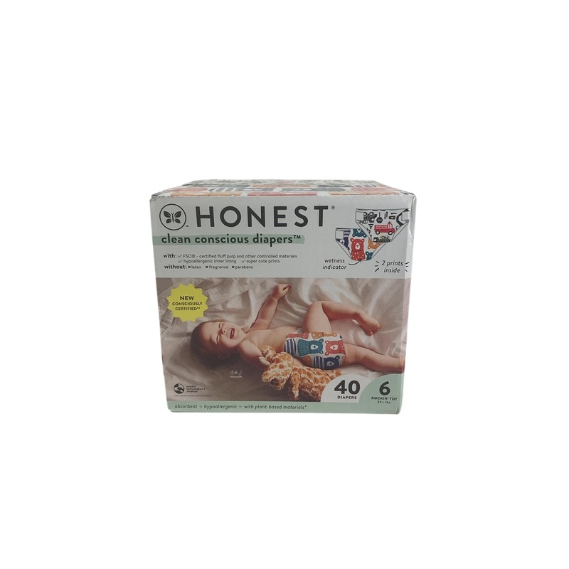 Honest Company Club Box Diapers, Size 6, Beary Cool/Big Trucks