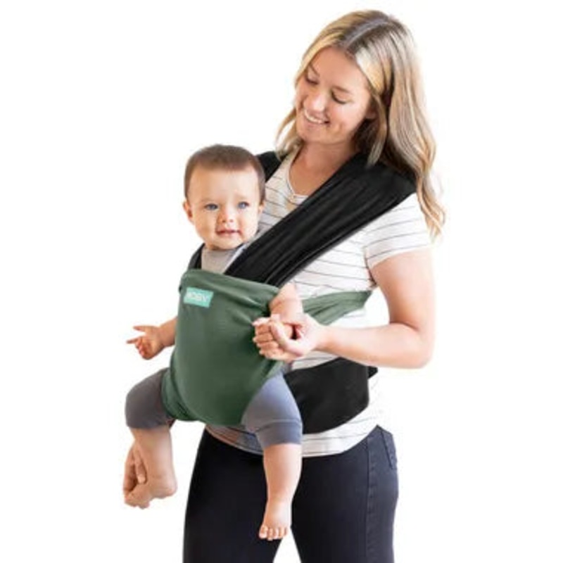 Moby Easy-Wrap Baby Carrier – Olive/Onyx
