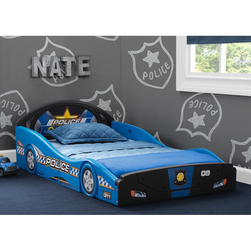 Police Car Plastic Sleep and Play Toddler Bed