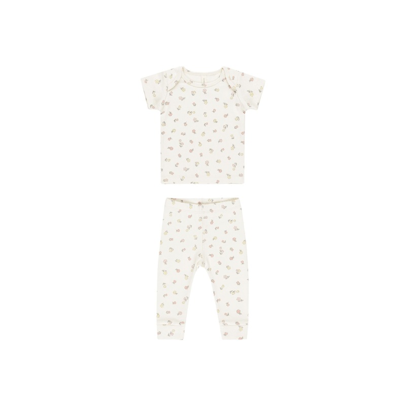 Quincy Mae Ribbed Short Sleeve Tee + Legging Set – Fleur