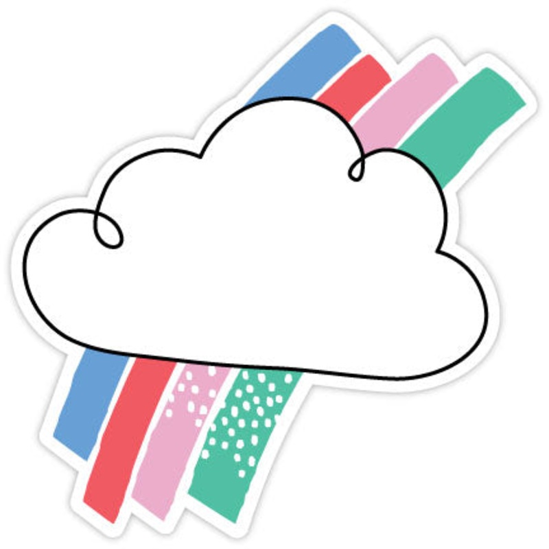 Rainbow Skies (Rainbow Doodles) Designer 6″ Cut-Outs