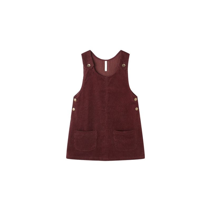 Rylee + Cru Odette Overall Dress – Burgundy