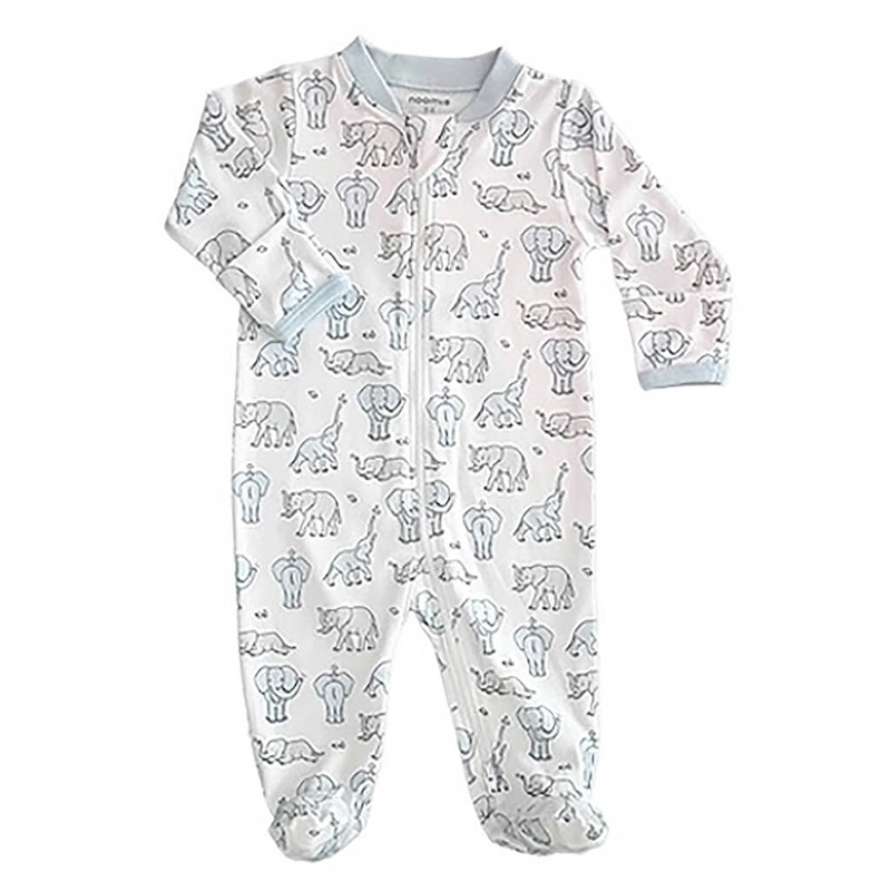 Zipper Footie Elephants
