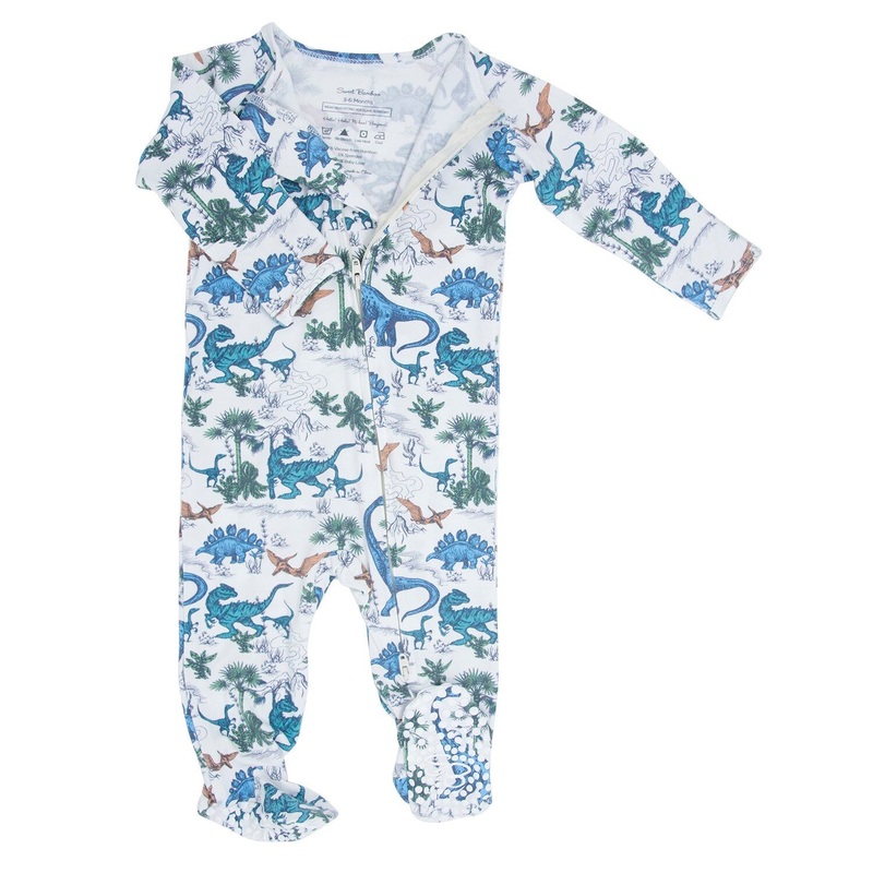 Dinoland Zippered Footie