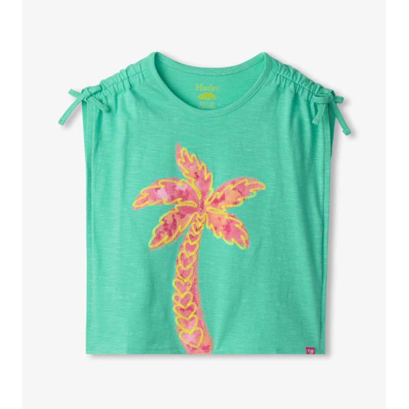 Hatley Palm Tree Cinched Shoulder Top