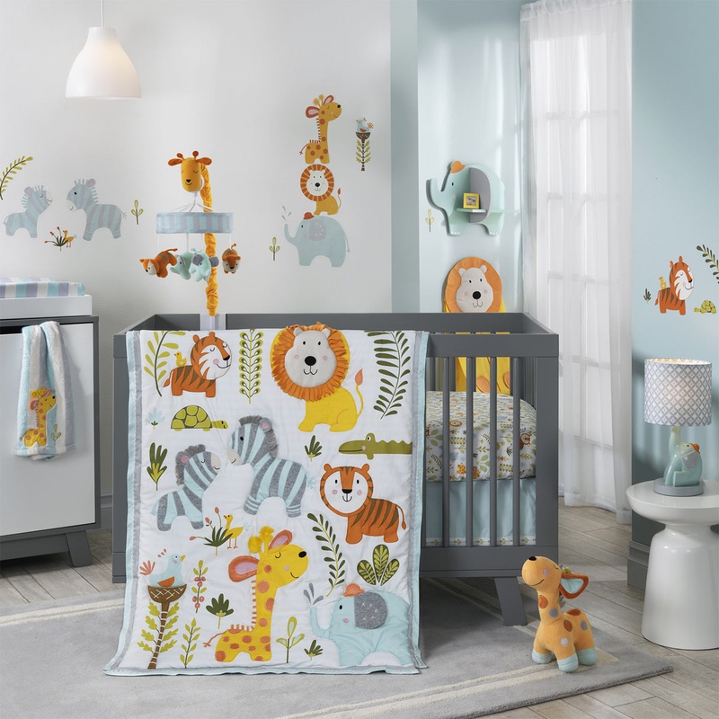 Lambs & Ivy Dena Happi Jungle 4 Piece Bedding Set