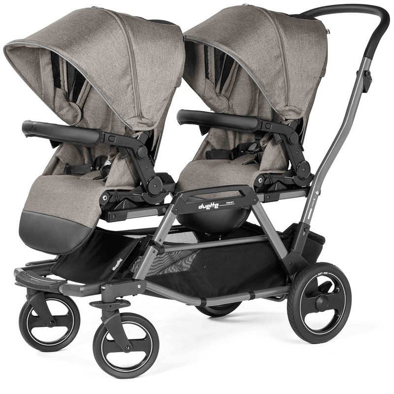 Peg Perego Duette Piroet Double Stroller – City Grey