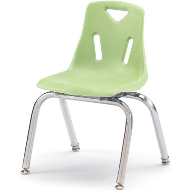 Berries Stacking Chair with Chrome-Plated Legs – 14″ Ht – Key Lime