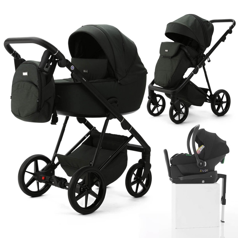 Mee-Go Milano Evo 3-in-1 Plus Base Travel System – Racing Green