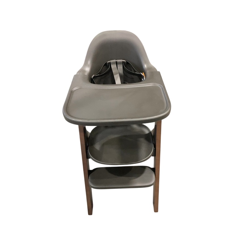 Mockingbird High Chair, 2.0, Charcoal Black, Espresso Beech