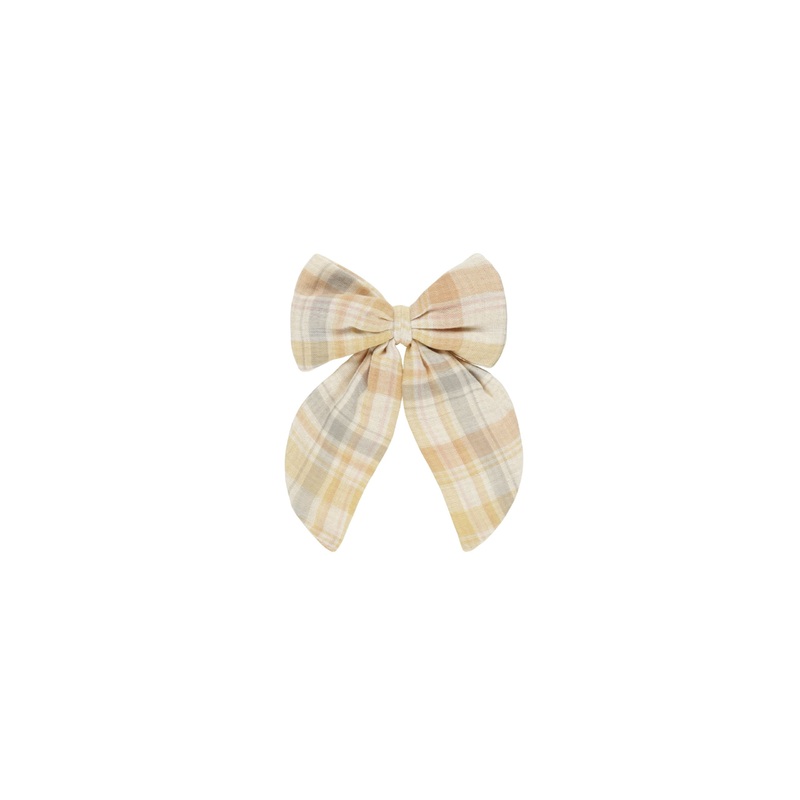 Rylee + Cru Oversized Bow – Pastel Plaid
