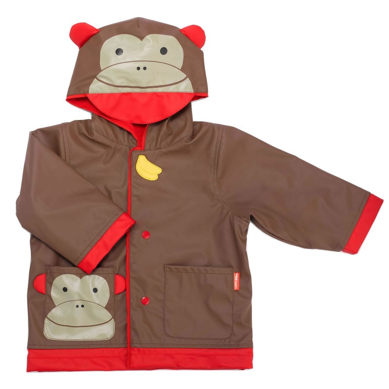 Skip Hop Zoo Little Kid Raincoat, Large (5-6) – Monkey