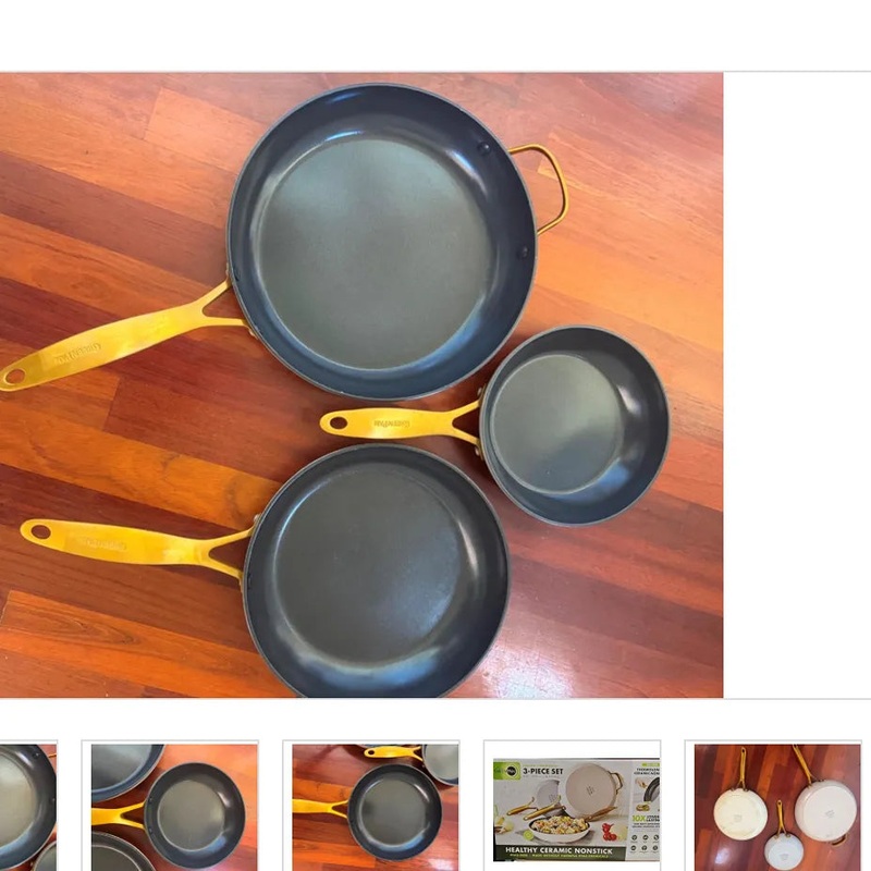 8″, 10″, and 12″ Jewel Pro Ceramic Non-Stick Fry Pan Set