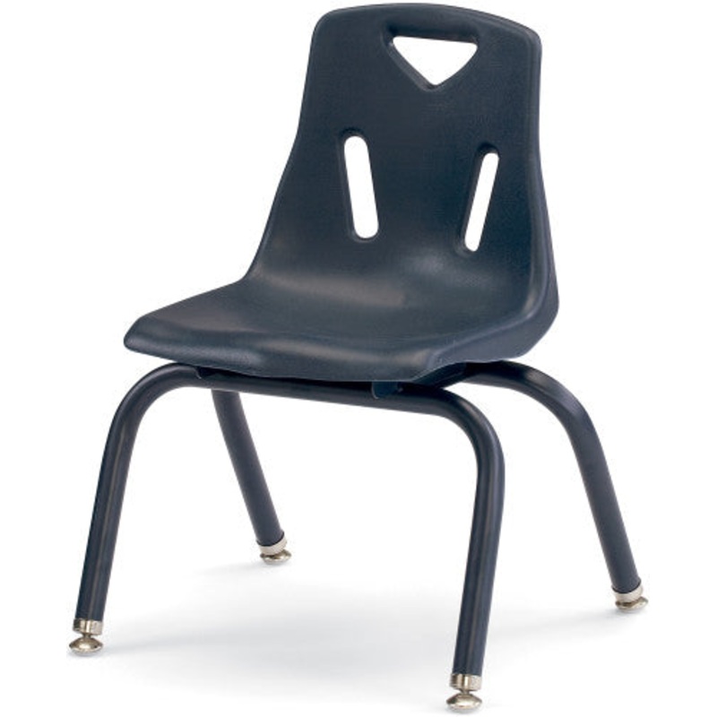 Berries Stacking Chair with Powder-Coated Legs – 10″ Ht – Navy