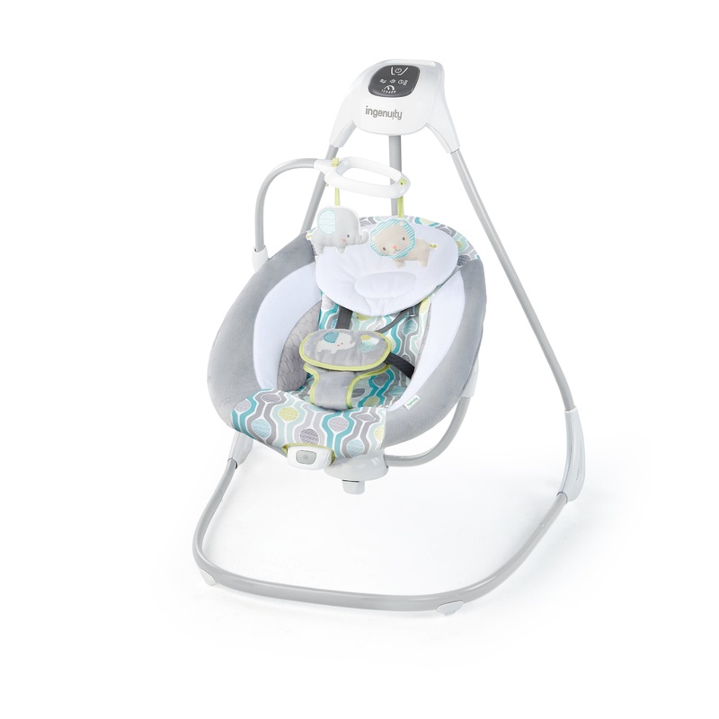 Ingenuity SimpleComfort Multi-Direction Compact Vibrating Baby Swing, Everston