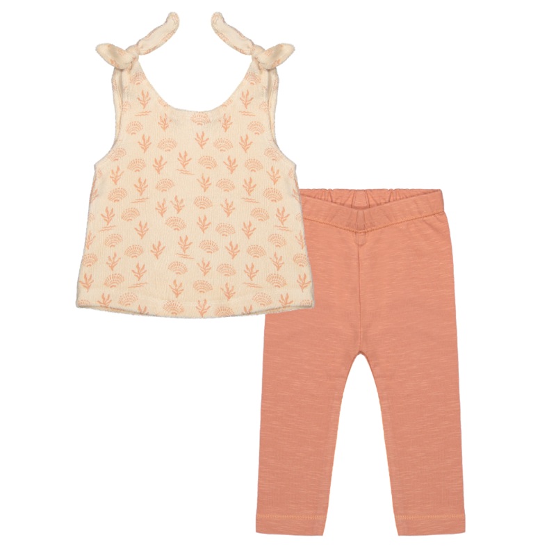 Riffle (Amsterdam) – Organic Terry Tank + Legging Set – Coral