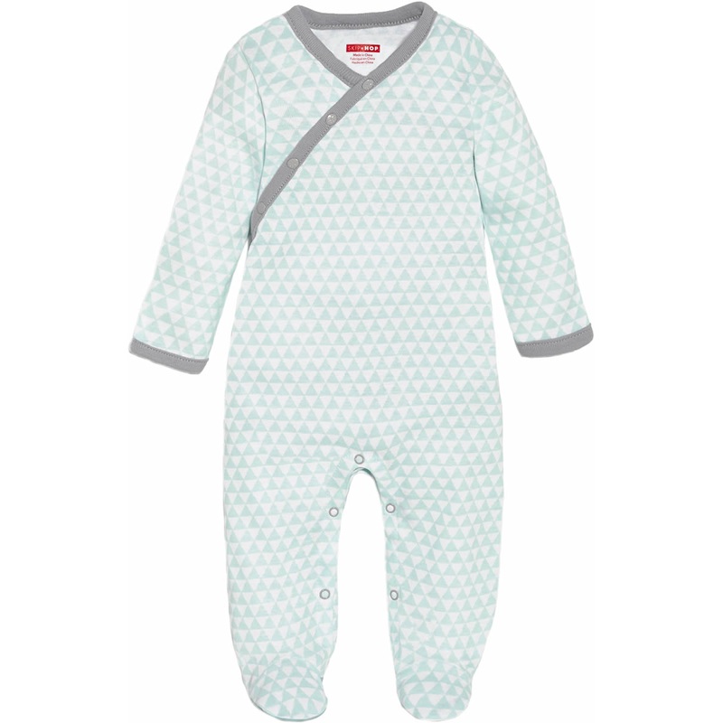 Skip Hop Petite Triangles Side-Snap Footie – Blue (6 Months)