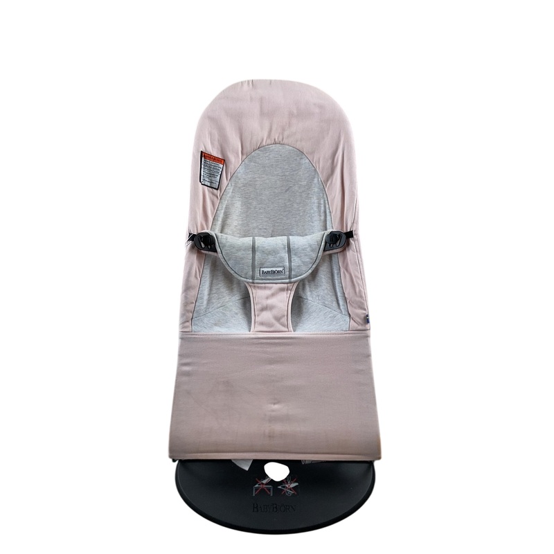 BabyBjorn Bouncer Balance, Black Frame, Light Pink/Gray