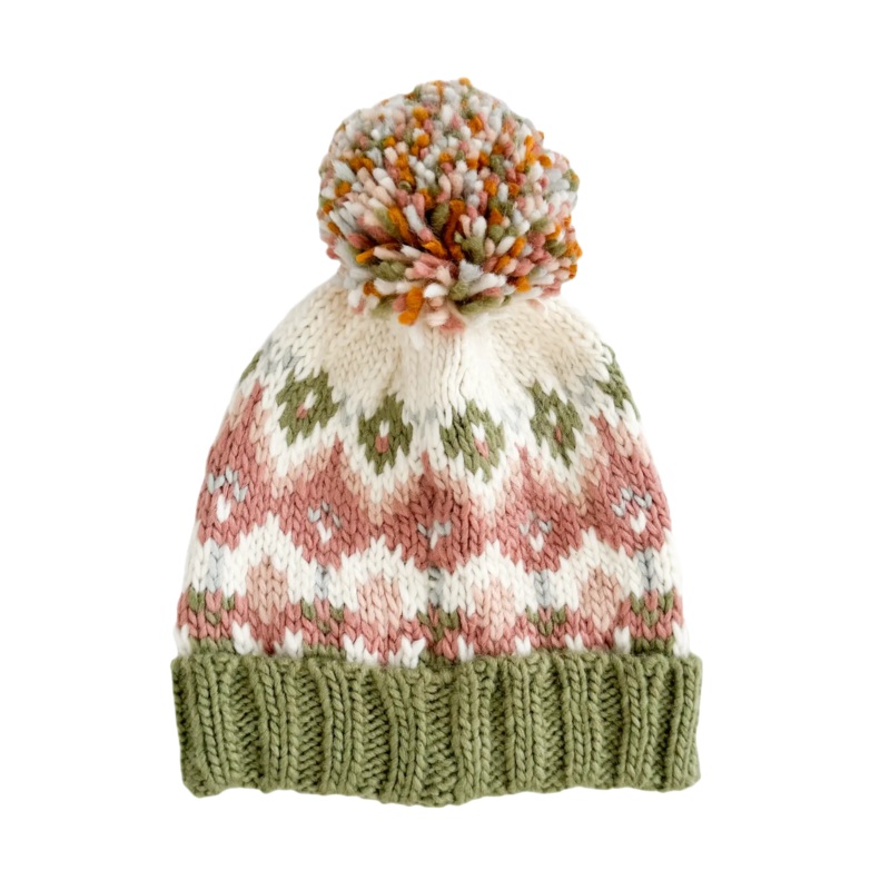 Blueberry Hill Faire Isle Pom Hat – Pastel