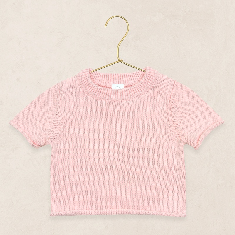 Knit Short Sleeve Tee – Blush