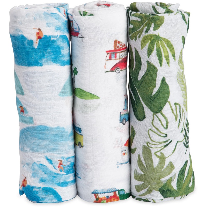 Little Unicorn Cotton Muslin Swaddle 3-Pack – Summer Vibe