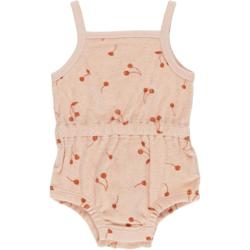 Quincy Mae Terry Cinch Romper || Cherries