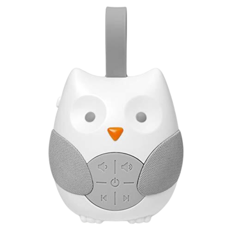 Skip Hop Portable Owl Soother Sound Machine, Gray/White