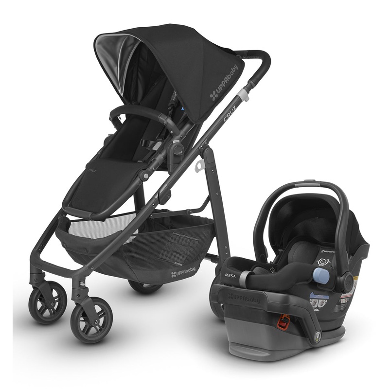 UPPAbaby 2018 Cruz + Mesa Travel System – Jake (Black/Carbon/Black Leather)