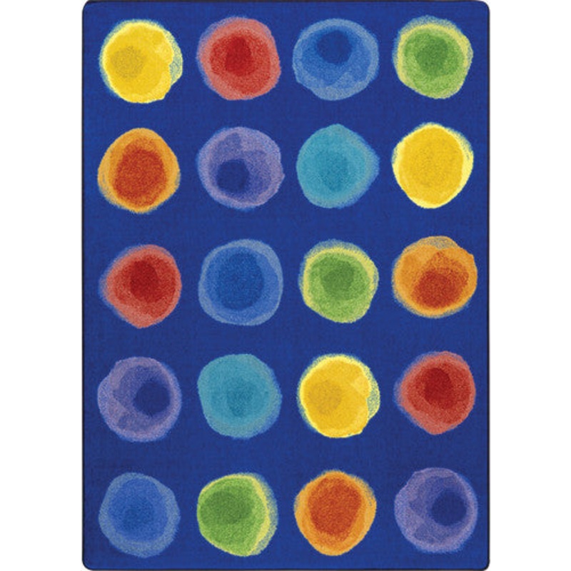 Watercolor Spots Rug, 7’8″ x 10’9″ Rectangle, Rainbow