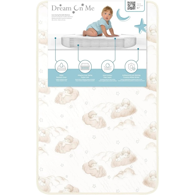 2-In-1 Breathable Two-Sided Portable and Mini Crib Coil Mattress