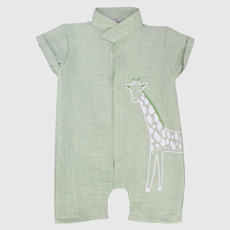 Giraffe Short-Sleeved Romper