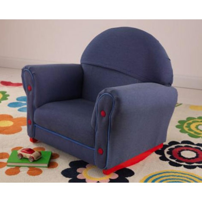 KidKraft Denim Rocker with Slip Cover