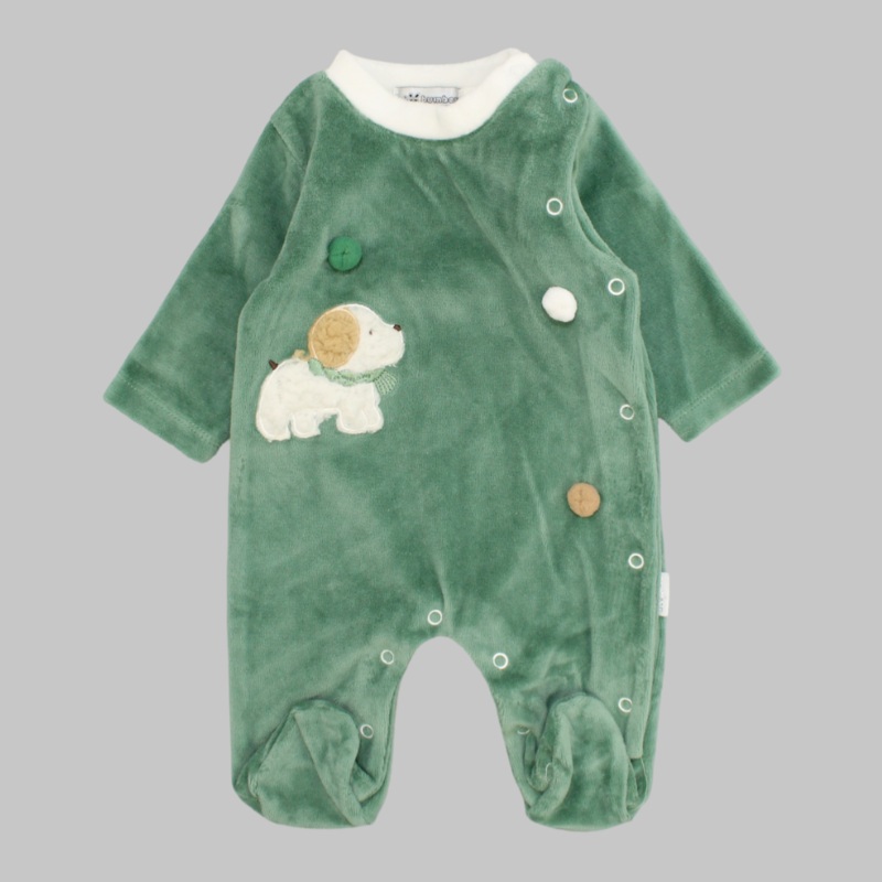 Little Puppy Long-Sleeved Baby Footie