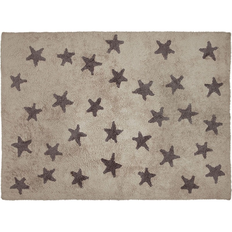 Lorena Canals Messy Stars Rug – Dark Grey (4′ x 5′ 3″)