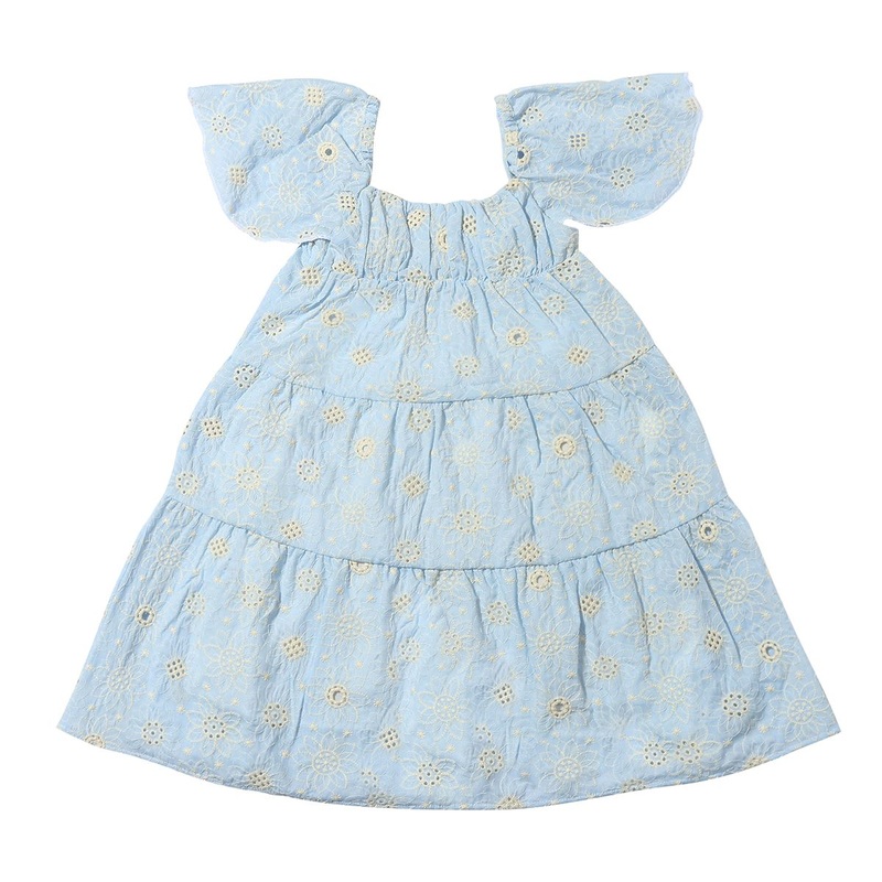 Sierra Dress – Light Blue Eyelet