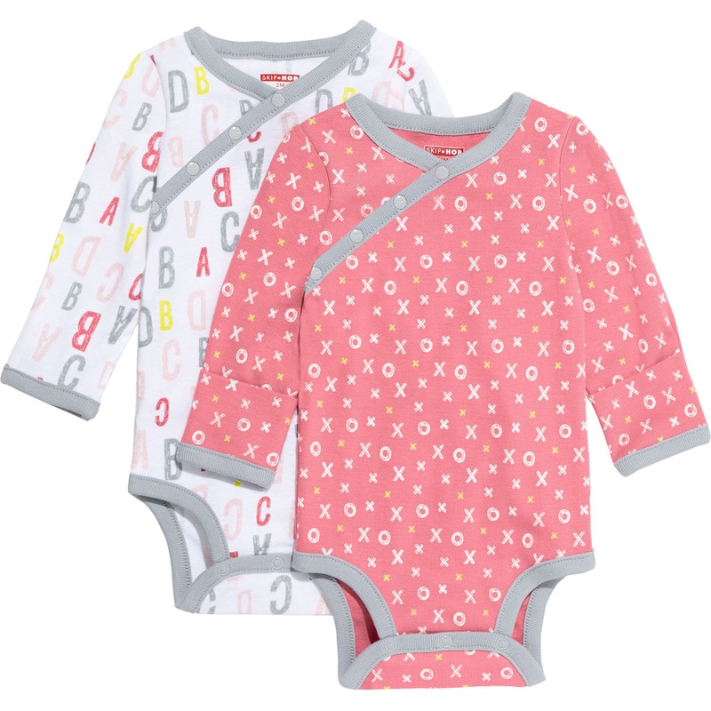 Skip Hop ABC-123 Long Sleeve Bodysuit Set, 2-Pack