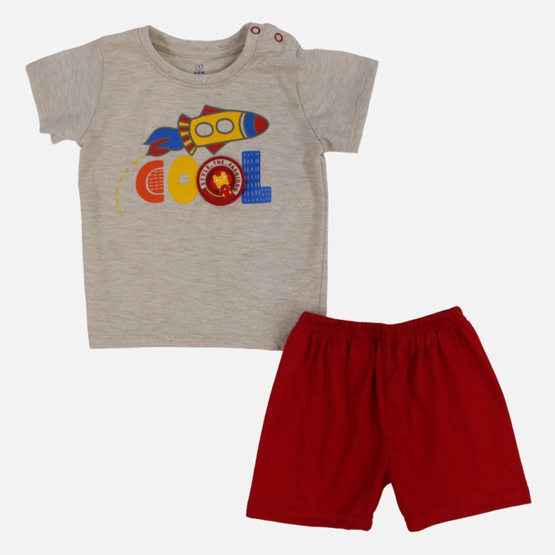 Baby Boys Cotton Pajama Set – Cool Iron Man Print