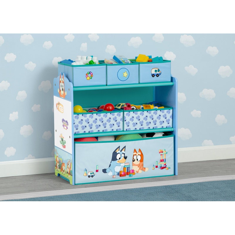 Bluey Design & Store 6 Bin Toy Storage Organizer