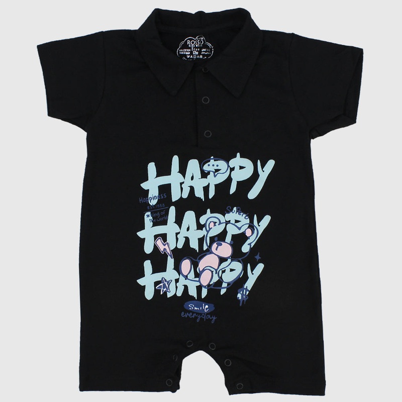 “Happy” Short-Sleeved Overall