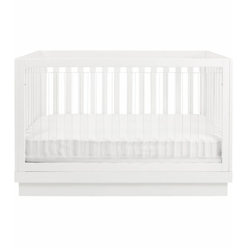 Harlow Acrylic 3 in 1 Convertible Crib White