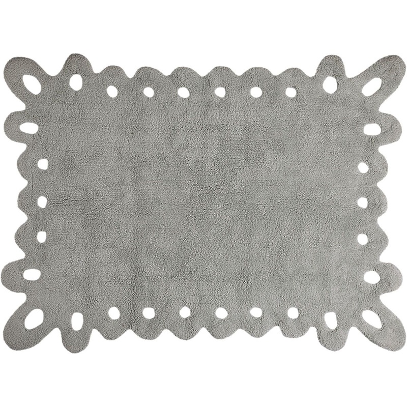 Lorena Canals Lace Rug – Ice (4′ x 5′ 3″)