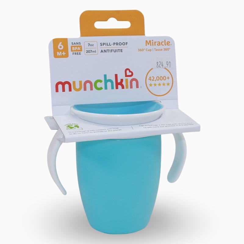 Munchkin Miracle360 Trainer Cup 7oz  Blue (6months+):