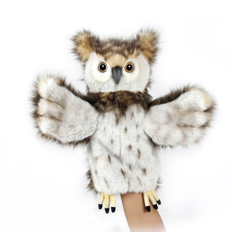 Realistic Plush Animal Puppet Owl