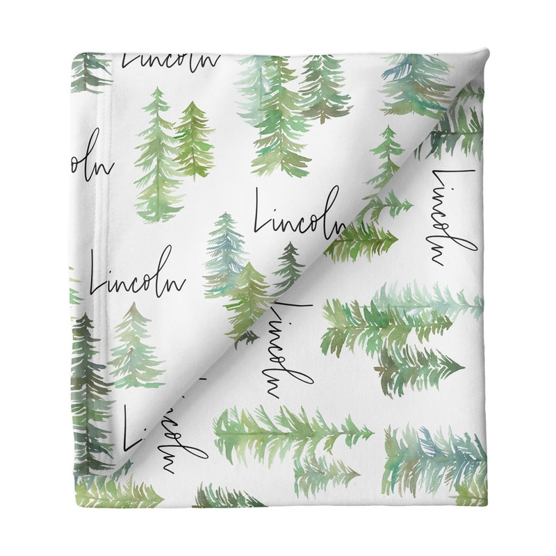 Sugar + Maple Large Stretchy Blanket – Pine Tree
