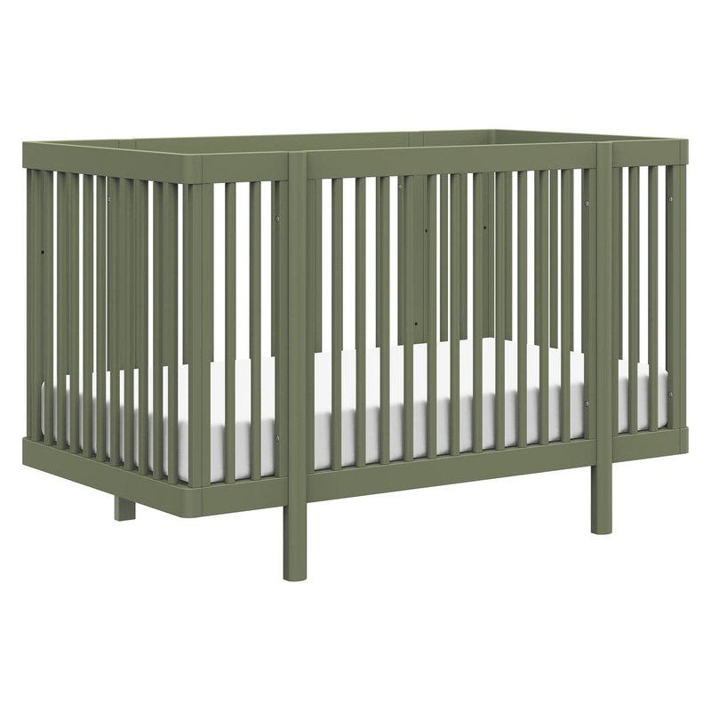 Babyletto Pogo 8-in-1 Convertible Crib w/All-Stages Conversion Kits – Olive