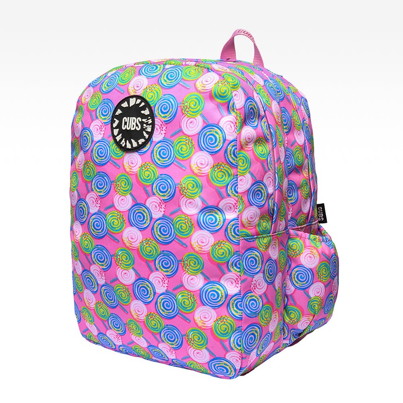 Cubs Pink Lollipop Backpack  Big & Basic 18 Inch